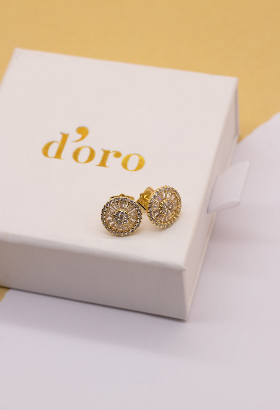 True Earrings Clear + Gold Earrings doroglobal.com 